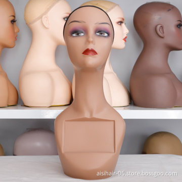 Aisi Hair Cheap Price Model Head For Black Womend Cosplay Mannequin Heads Without Shoulder For Sale